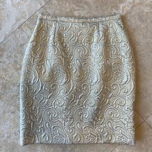Custom Made Vintage Brocade High Waist Pencil Skirt - 4